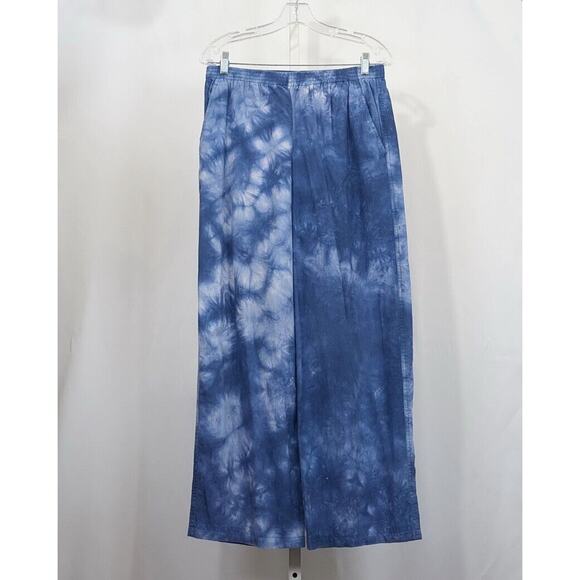 Vintage 90s Blue Tie Dye Top Pants Set Misses Size S L - Picture 6 of 11